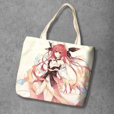 Сумка шоппер Anime Dakimakura, фактура рельефная, мультиколор