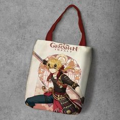Сумка шоппер Anime Dakimakura, фактура рельефная, мультиколор