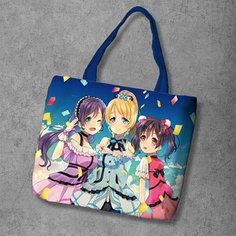 Сумка шоппер Anime Dakimakura, фактура рельефная, мультиколор