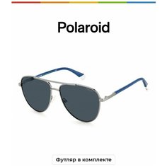 Солнцезащитные очки Polaroid Polaroid PLD 4126/S 06J M9, серый, синий
