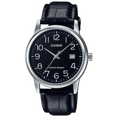 Наручные часы CASIO Collection MTP-V002L-1B, черный, серебряный