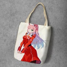 Сумка шоппер Anime Dakimakura, фактура рельефная, мультиколор