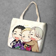 Сумка шоппер Anime Dakimakura, фактура рельефная, мультиколор
