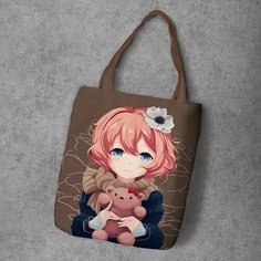 Сумка шоппер Anime Dakimakura, фактура рельефная, мультиколор