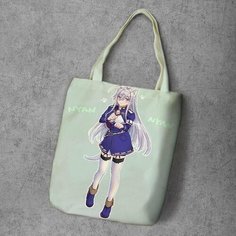 Сумка шоппер Anime Dakimakura, фактура рельефная, мультиколор