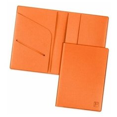 Обложка для паспорта Flexpocket из экокожи с отделениями для документов (права, полис, пластиковые карты) KOP-01, оранжевый