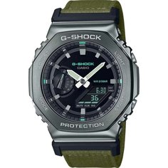 Наручные часы CASIO G-Shock GM-2100CB-3A, черный, хаки