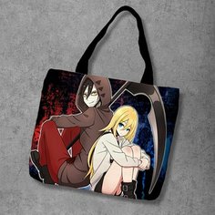 Сумка шоппер Anime Dakimakura, фактура рельефная, мультиколор