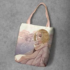 Сумка шоппер Anime Dakimakura, фактура рельефная, мультиколор
