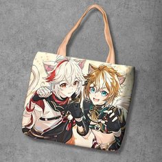 Сумка шоппер Anime Dakimakura, фактура рельефная, мультиколор