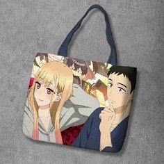 Сумка шоппер Anime Dakimakura, фактура рельефная, мультиколор
