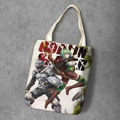 Сумка шоппер Anime Dakimakura, фактура рельефная, мультиколор
