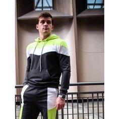 Костюм спортивный BLACKSI, размер XXL, серый, белый