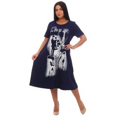 Платье Трикотажные сезоны, размер 48, синий