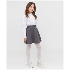 Школьная юбка Button Blue, размер 164, серый