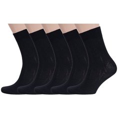 Носки RuSocks, 5 пар, размер 31 (45-46), черный