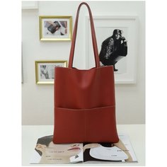 Сумка шоппер KARLENN, коралловый, бордовый