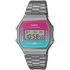 Наручные часы CASIO Vintage A-168WERB-2A, серебряный, мультиколор