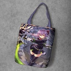 Сумка шоппер Anime Dakimakura, фактура рельефная, мультиколор