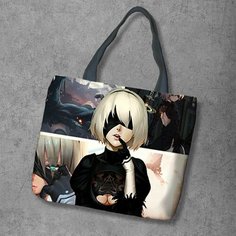Сумка шоппер Anime Dakimakura, фактура рельефная, мультиколор