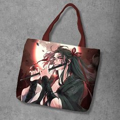 Сумка шоппер Anime Dakimakura, фактура рельефная, мультиколор