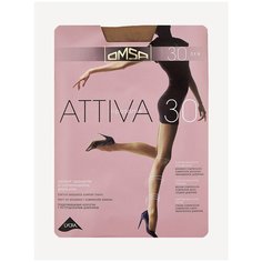 Колготки Omsa Attiva, 30 den, размер 5, бежевый, золотой