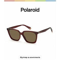 Солнцезащитные очки Polaroid Polaroid PLD 6160/S C9A SP PLD 6160/S C9A SP, красный, бордовый