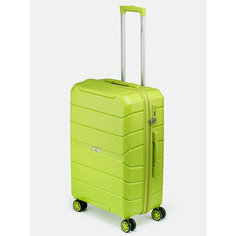 Чемодан Lcase Singapore Ch0838, 83 л, размер M, желтый, зеленый