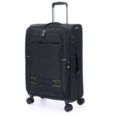 Умный чемодан Torber T1901M-Black, 56 л, размер M, черный
