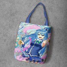 Сумка шоппер Anime Dakimakura, фактура рельефная, мультиколор