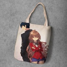 Сумка шоппер Anime Dakimakura, фактура рельефная, мультиколор