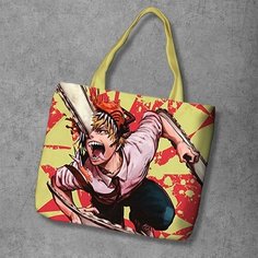 Сумка шоппер Anime Dakimakura, фактура рельефная, мультиколор