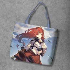 Сумка шоппер Anime Dakimakura, фактура рельефная, мультиколор