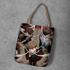 Сумка шоппер Anime Dakimakura, фактура рельефная, мультиколор