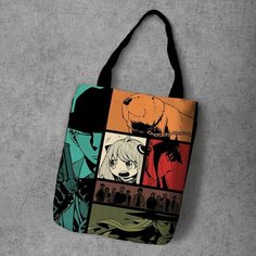 Сумка шоппер Anime Dakimakura, фактура рельефная, мультиколор