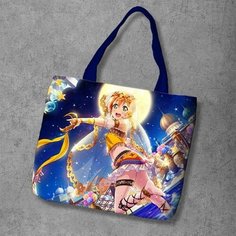Сумка шоппер Anime Dakimakura, фактура рельефная, мультиколор