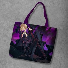 Сумка шоппер Anime Dakimakura, фактура рельефная, мультиколор