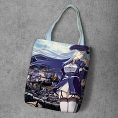 Сумка шоппер Anime Dakimakura, фактура рельефная, мультиколор