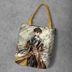 Сумка шоппер Anime Dakimakura, фактура рельефная, мультиколор