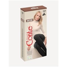 Колготки Conte elegant Cotton, 250 den, размер 4, черный