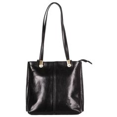 Сумка саквояж Mia Donna, фактура гладкая, черный