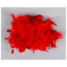 Карнавальный шарф Страна Карнавалия "Перо", боа, 1.8 метра, 30 грамм, цвет красный