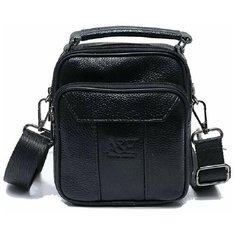 Сумка мессенджер , фактура гладкая, черный