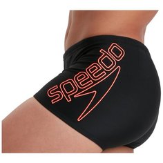 Плавки Speedo, размер 9-10, черный, красный