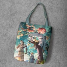 Сумка шоппер Anime Dakimakura, фактура рельефная, мультиколор