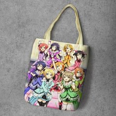 Сумка шоппер Anime Dakimakura, фактура рельефная, мультиколор