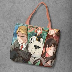 Сумка шоппер Anime Dakimakura, фактура рельефная, мультиколор