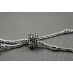 Шарм Handinsilver ( Посеребриручку ) Подвеска-шарм "Шарик со стразами", белый