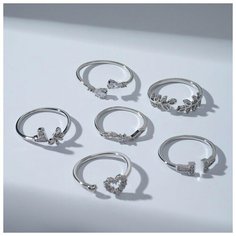 Кольцо Queen Fair, белый, серебряный