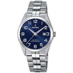 Наручные часы FESTINA Classics, синий, серебряный